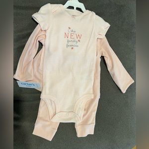 Carter’s 3 piece baby girl pink set
